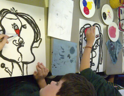 Painting Picasso faces