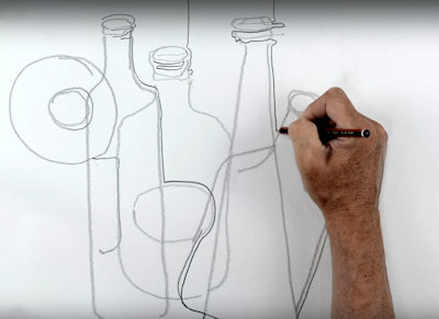 draw bottles creatively