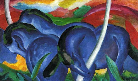Expressionism: Blue horses by Franz Marc