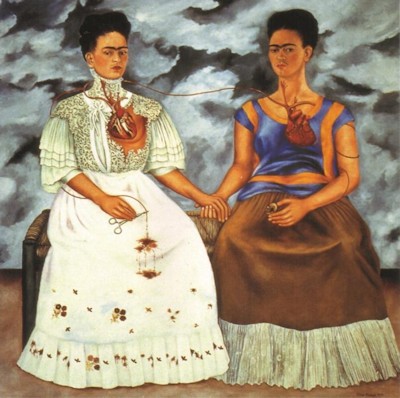 The Two Fridas painting by Frida Kahlo