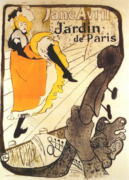 Jane Avril at the Jardin de Paris - Toulouse Lautrec