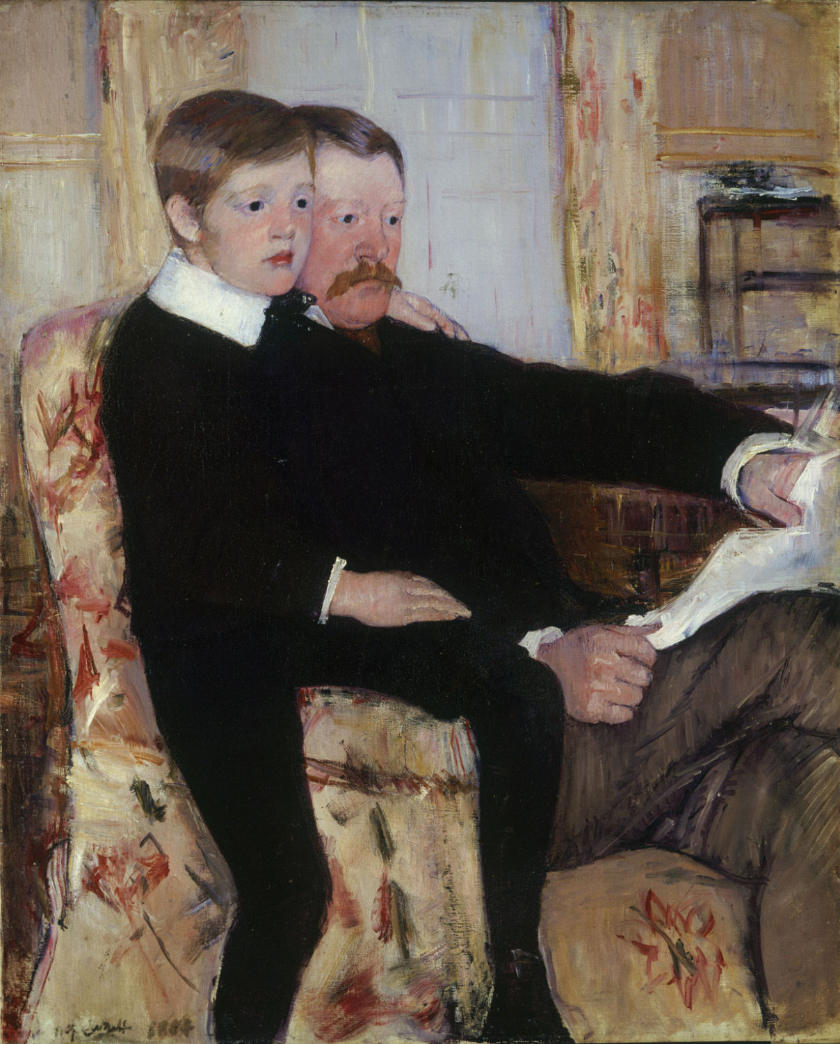 Portrait of Alexander Cassatt and son - Mary Cassatt
