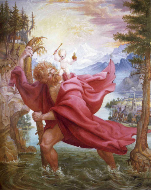 Otto Dix Painting - St Christopher